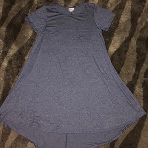 Lularoe Carly Heathered Navy Blue Dress/Tunic